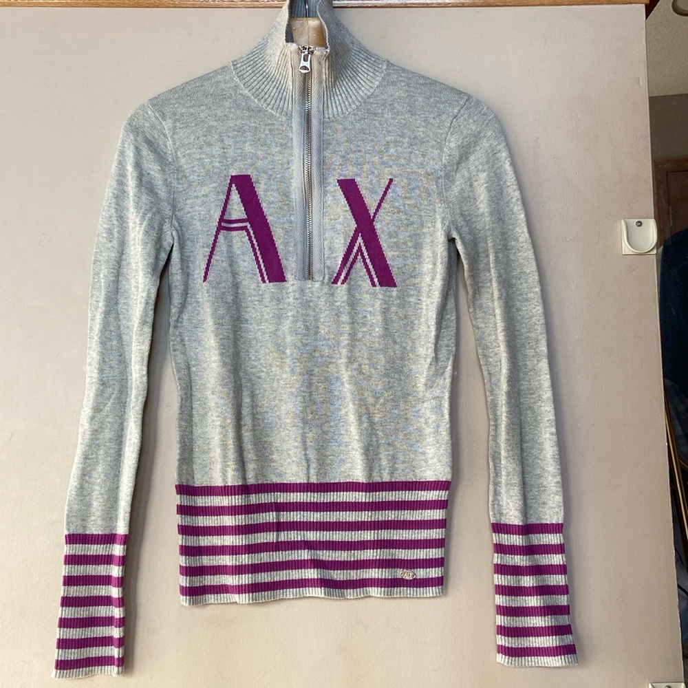 armani exchange half zip sweater